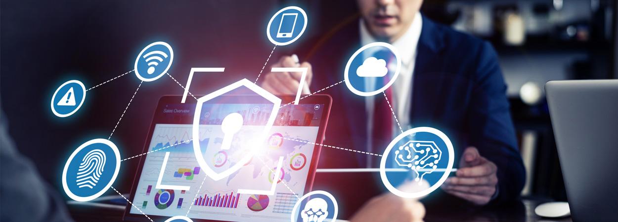 ícones de tecnologias de informação projetados de computador