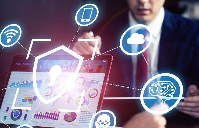 ícones de tecnologias de informação projetados de computador